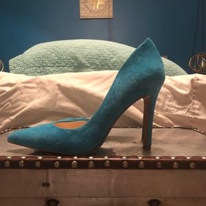 Jessica Simpson aqua blue stilettos